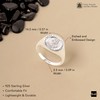 Amberta Solid 925 Sterling Silver Signet Ring for Men with