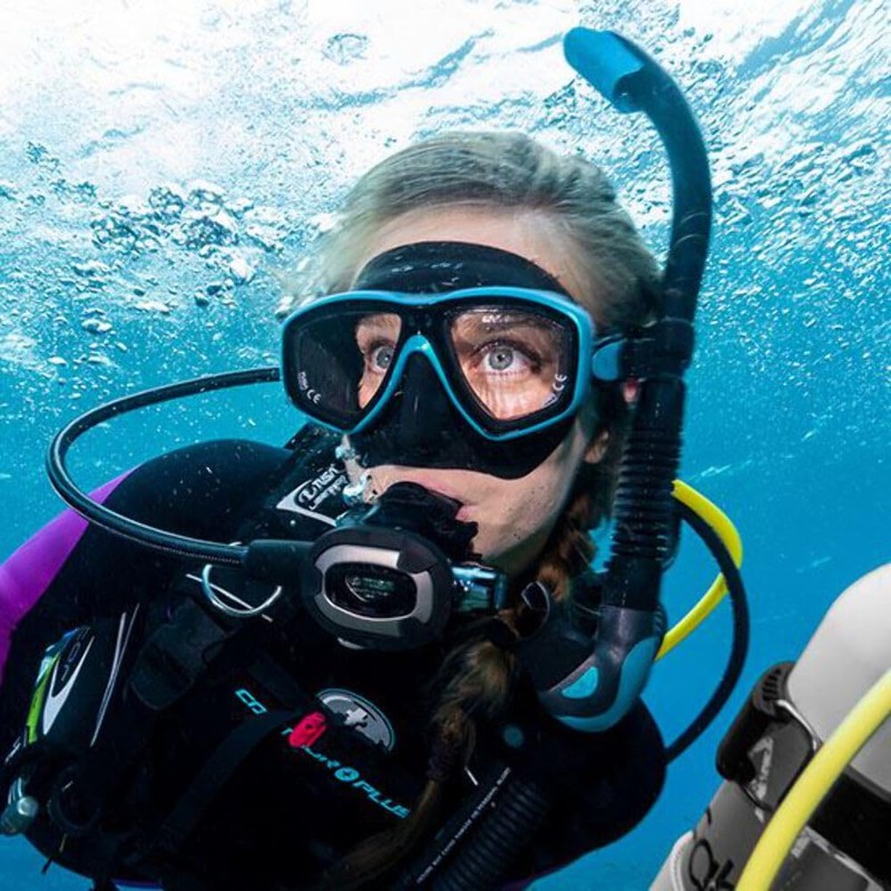 TUSA Freedom CEOS Small Volume Diving and Snorkel Mask, Orange