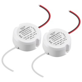 Pack of 2 LED Transformer 12 V 36 W, Mini Ring Power Supply 12 V 3 A, Mini Power Supply Transformer, IP66 Constant Voltage Transformer for Indoor and Outdoor Lighting