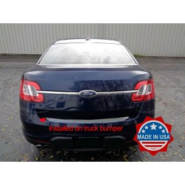 Made in USA - Trims Express 2010-2020 Ford Taurus Rear Trunk Protector Accent Trim Cover Door Chrome Bumper