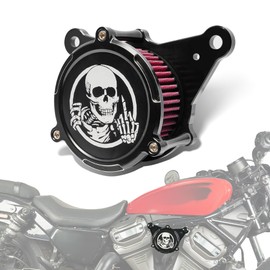 BAKAFOH 975 Air Filters Accessories,Motorcycle Air Cleaner Intake Filter Kit For Harley Sportster Nightster RH975 RH975S Special 2022-up Models(Black w/Skull Finger Style)