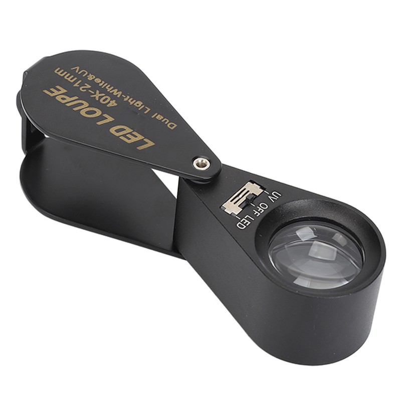 Jewelry Magnifier 40X 21mm Lens Foldable Magnifying Eye Loupe with