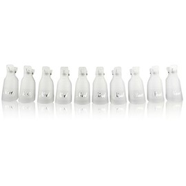 Nail Art Uv Gel-off Polish Remover Wrap Cleaner Reusable Clips Keeper Pack of 10 White