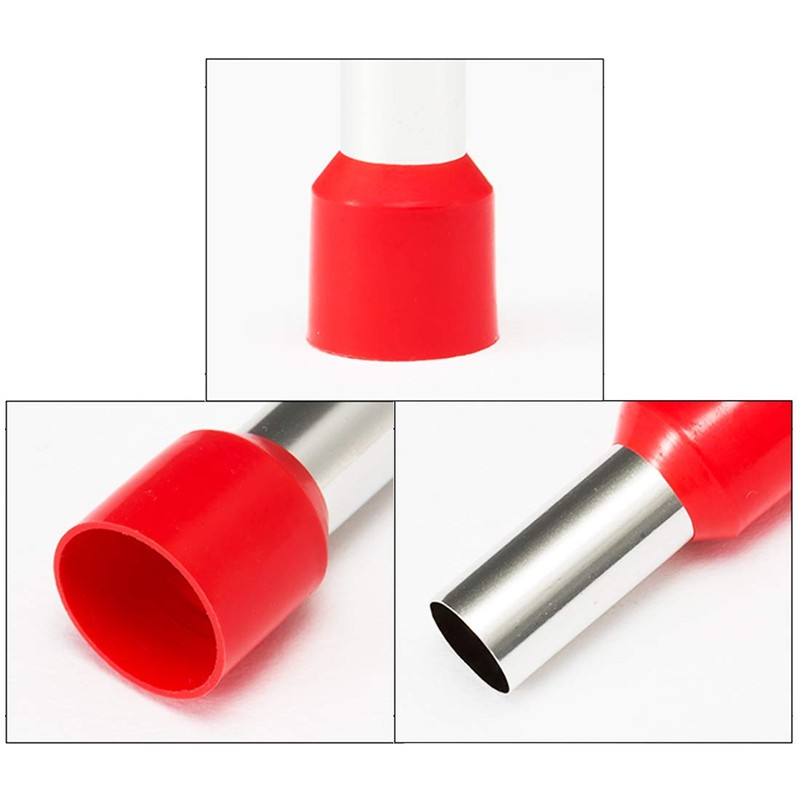 XFFCSEC 70PCS 4 Gauge Ferrule Connectors - Insulated End Terminals