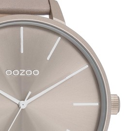 Oozoo Timepieces Women's Watch, Women's Watch with Leather Strap, High-Quality Watch for Women, Elegant Analogue Women's Watch in Round, taupe, Strap.