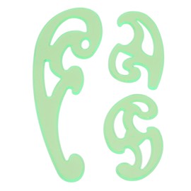 Qcwwy Sewing Rulers Set 3 Styles Plastic French Curve Ruler Metric Curve Rulers for Drawing Craft Sewing Project DIY