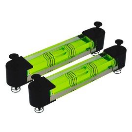 Installation Hole Whole Horizontal Bubble Level Ball Level Meter Horizontal Rule 108X18X16.3mm fittings screw (2PCS Green)