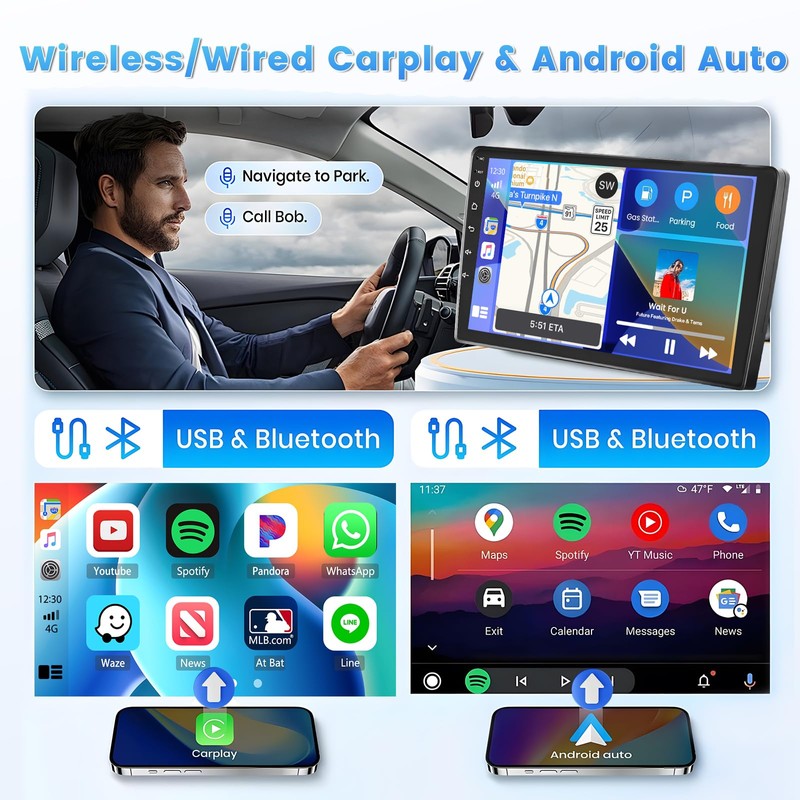 Roinvou 2+64G CarPlay Radio for Honda CRV 2002 2003 2004