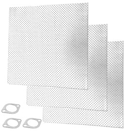Gasket Paper, Exhaust Thickness 1.6 mm, 20 x 20 cm Gasket Elbow Gasket Material, Exhaust Seal Manifold Gasket, Metal Plate, Universal Heat Resistant, Silver, Manifold for Cutting Out for Car