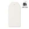 LWR CRAFTS 100 Hang Tags with Jute Twines 100ft (White,