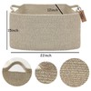 COMFY-HOMI Large Rectangular Blanket Basket, Woven Cotton Rope Baskets for