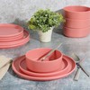 Gibson Home Canyon Crest Stackable Matte Melamine Set - Rose
