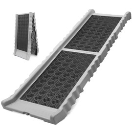 PawStep 50893 Pet Ramp with Soft Traction - Folding, Non-Slip Dog Ramp for Large Dogs up to 300 lbs - Folds from 35 to 68.5 Inches - Portable for Trucks, SUV, Cars