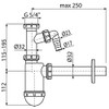 AlcaPlast A430P Bottle Siphon DN32 with Device Connection Drain Set