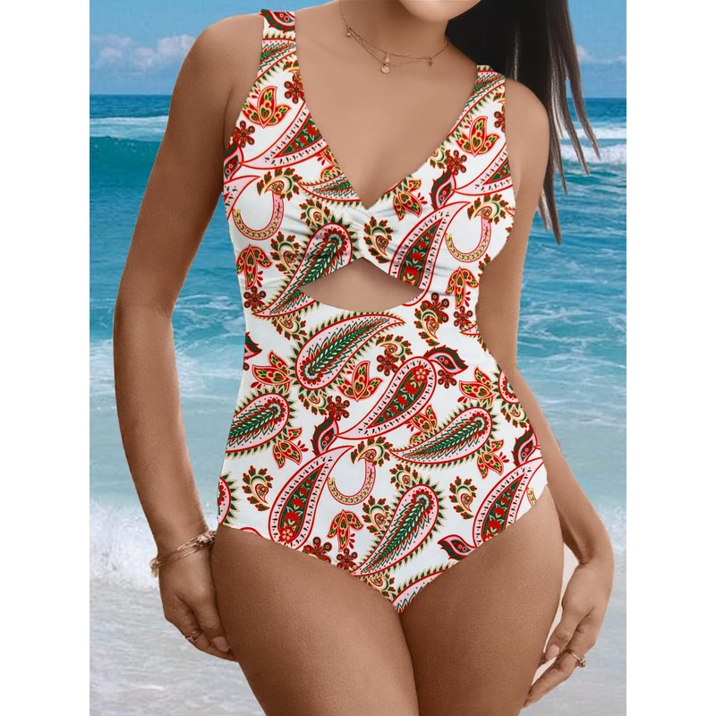 OUSIMEN Traje de Baño una Pieza para Mujer con Cuello