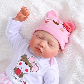 Miaio Reborn Baby Dolls, Reborn Dolls Girl 17 Inch, Handmade Realistic Baby Doll Newborn Lifelike Dolls in Soft Vinyl and Weightd Body