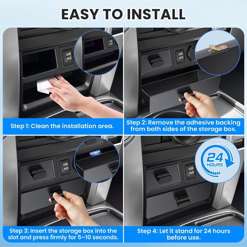 DIAMOOKY Upgraded Magnetic Center Console Organizer for Toyota 4Runner 2024
