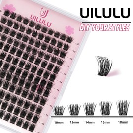 Uilulu Lash Clusters D Curl Fluffy Clusters Lashes 0.07D 10-18 MIX 132 Eyelashes Individual Lashes DIY Lash Extensions at Home False Lashes Wide Band Wispy Eye Lash Clusters U08 Lash