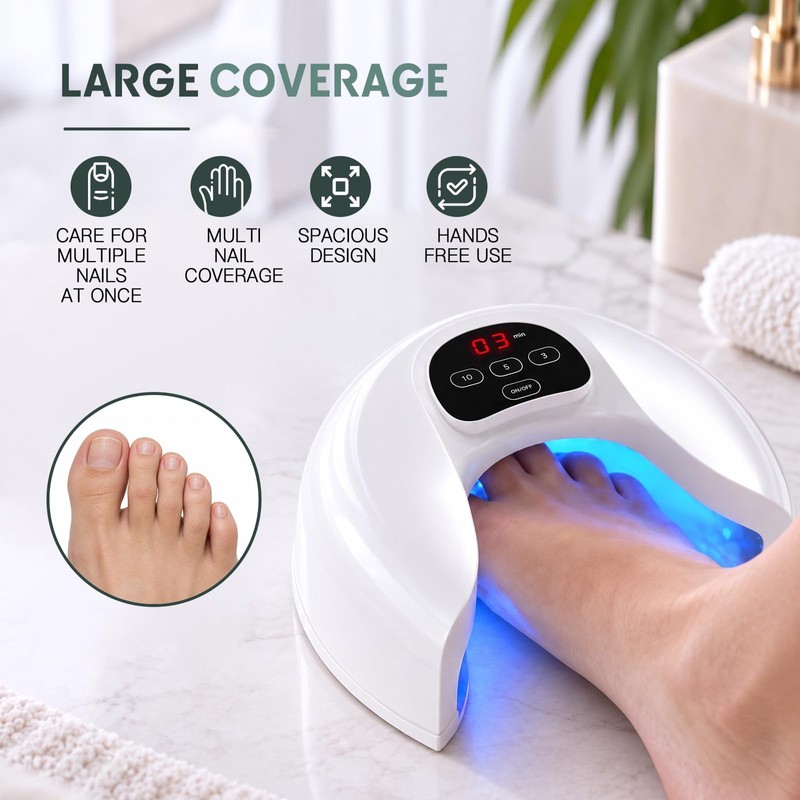 Nail Fungus Laser Device, Rechargeable for Multiple Fingernails & Toenails