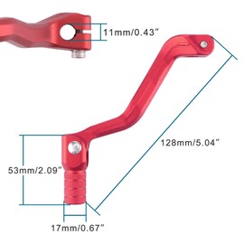 GOOFIT Red Lever Gear Lever Aluminium Alloy Gear Shift Lever Foldable Foot Shifter Replacement for Zongshen CG CB NC Engine 125 150 200 250 450 ATV Quad Dirt