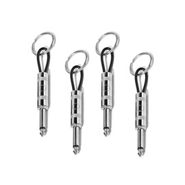 Probuk Pack of 4 Key Holder Guitar Musician Key Holder Wall Key Ring Portable Stainless Steel Keyring Gift for Music Lovers Women Men Birthday Anniversary