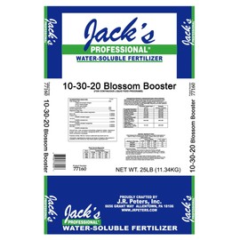 Jack's Professional 10-30-20 Blossom Booster Water-Soluble Fertilizer with Micronutrients for Increasing Blooms in Plants Grown in Continuous Liquid Feed Programs, 25lbs