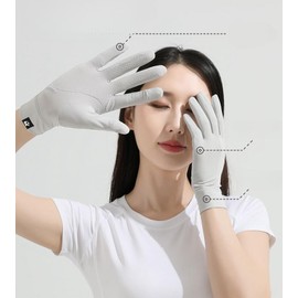 JIAHG Women Cool Ice Silk Sun UV Protection Gloves UPF50+ Ladies Driving Gloves Touchscreen Non Slip Cycling Gloves Summer Breathable Sun Gloves for Travel Golfing Running