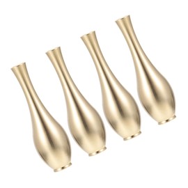 Ciieeo Mini Copper Vase Set Decorative Brass Flower Arrangement Holders Small Antique Metal Vases for Home Decor and Incense Sticks for Living Room and Zen Spaces