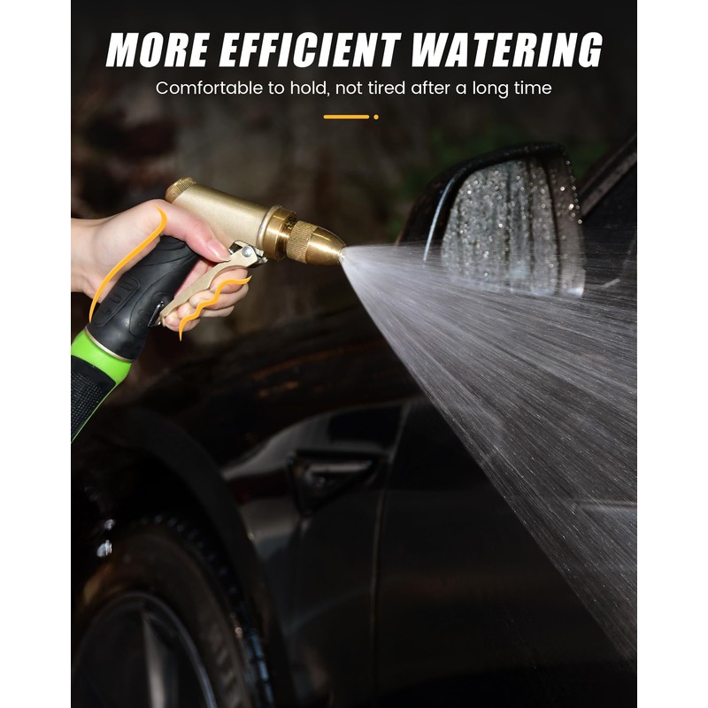 RAINPOINT Garden Hose Nozzle, Upgraded Heavy Duty Metal Spray Nozzle,