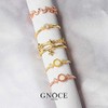 GNOCE Rose Gold Women's Band Rings Leaf Wrap Ring Bands