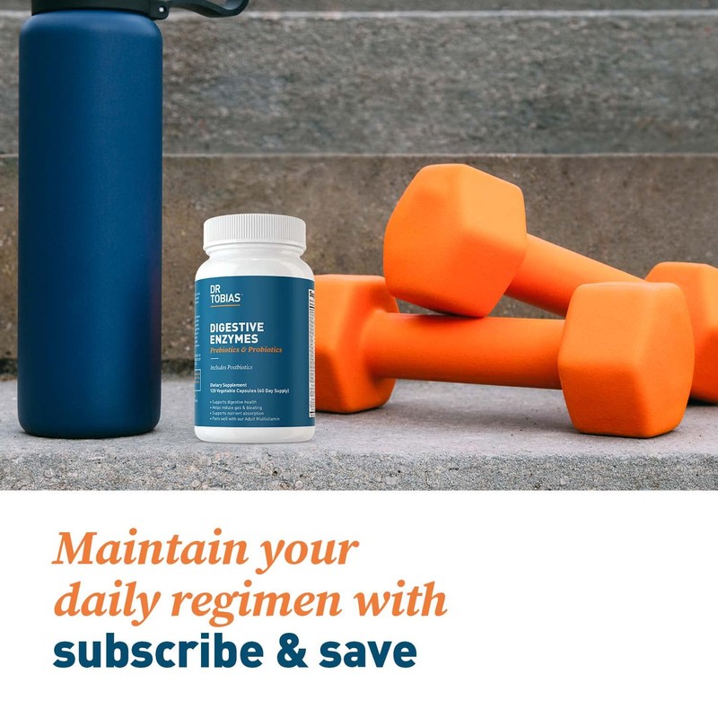 Dr. Tobias Digestive Enzymes with Probiotics, Prebiotics and Postbiotics Bromelain,