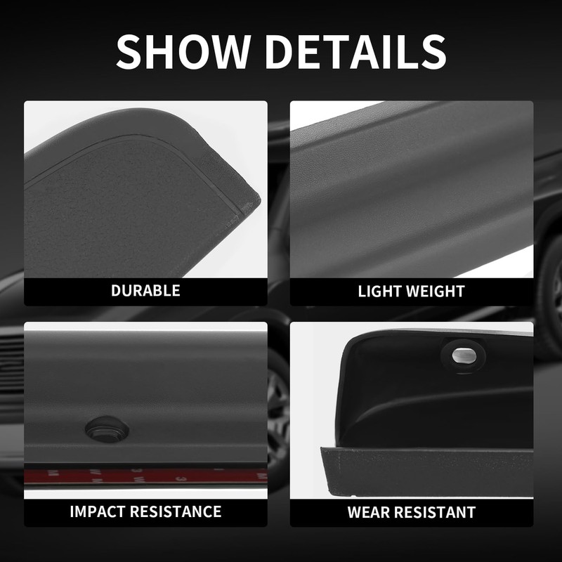 KARPAL Tailgate Molding Spoiler Cap Top Protector Trim Compatible with