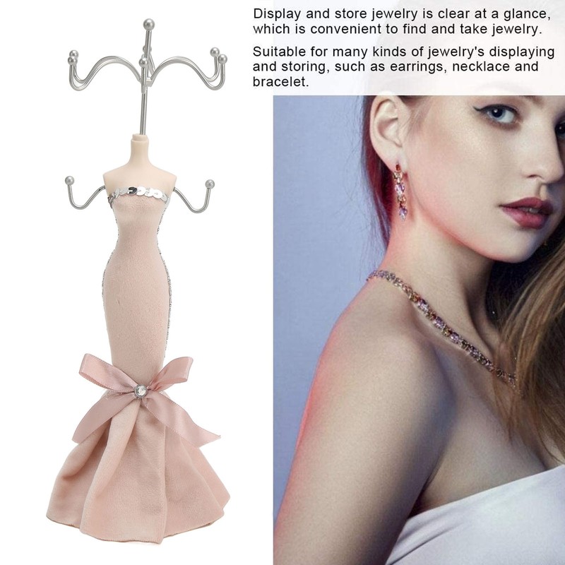 Model Dress Jewelry Display Stand Earring Necklace Ring Holder Storage
