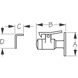 Sea Dog Line - 3004.6084 Sea-Dog 221710-1 Door Stop & Catch,Silver