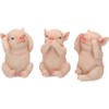 Nemesis Now Three Wise Pigs Figurine 11cm Pink