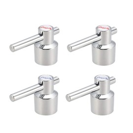 sourcing map Faucet Lever Handle,29mm Dia Single Lever Handle Replacement Silver Tone 4 Pcs