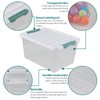 Uumitty 4 Packs 35 Quart Storage Bins with Lids, Stackable