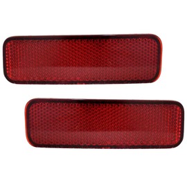 For Ford Bronco Sport 2021 2022 2023 2024 Bumper Reflector Driver and Passenger Side | Pair | Rear | Red | Snap-In | PP Plastic Housing | PC Plastic Lens | For FO1184123, FO1185123 | M1PZ13A565B, M1PZ