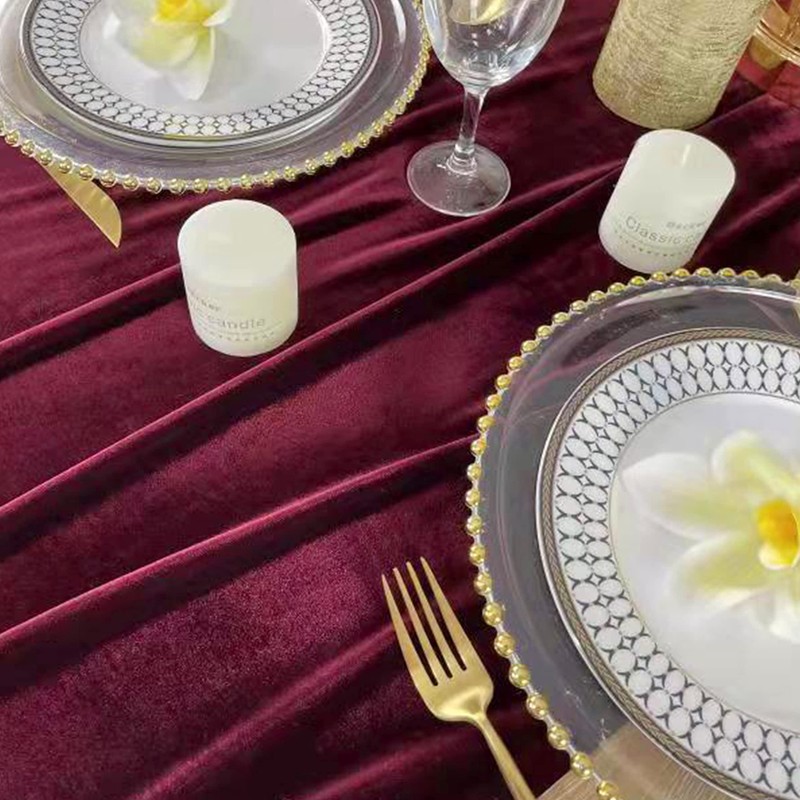 BTF HOME Velvet Table Runner, 10ft Luxurious Wedding Reception Decorations