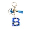 jtkdxqs A-Z Letter Keychain Crystal Blue with Tassel Butterfly Key