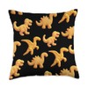 Dinosaur Chicken Nuggets Pattern - Funny RealisticGift Kids Throw Pillow