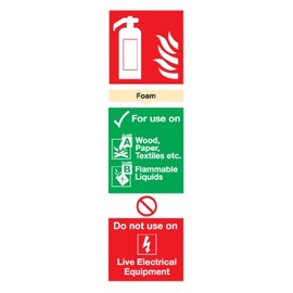 Signs & Labels FFR08024R Sign Board, Foam Extinguisher