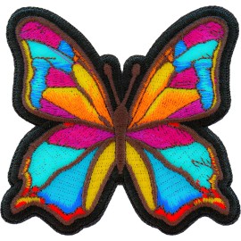 Ivamis Butterfly Iron on Patch - 3.2x3 inch - P7389