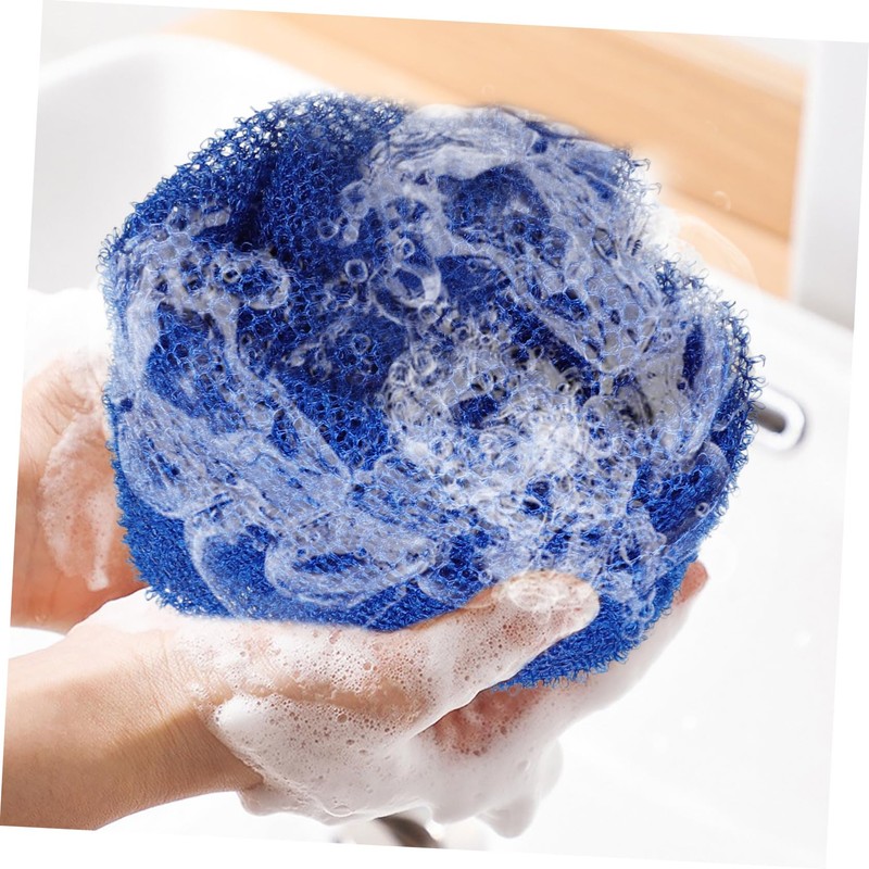 SAFIGLE 3Pcs Exfoliating African Bath Sponge Nets Lightweight Back Scrubber