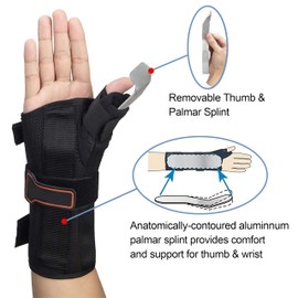 Medibot Wrist Brace & Thumb Spica Splint, for De Quervain's Tenosynovitis, Tendonitis, Carpal Tunnel & Arthritis Wrist Support Thumb Splint (Right Hand - Large)