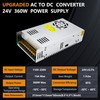 AC to DC Converter 24V 15A 360W Power Supply,Universal SMPS