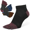 Asuka Men's 5-Toe Socks, Strong Reinforcement, Ankle Length, Thick Bottom