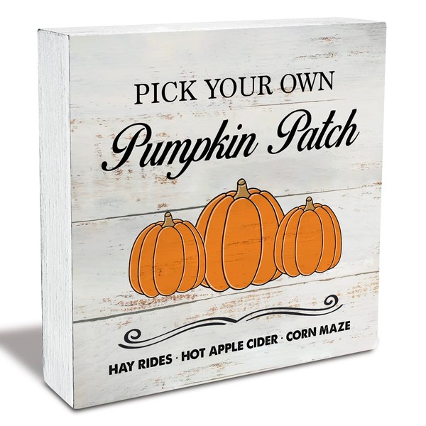 Rustic Pick Your Own Pumpkin Patch Wood Box Sign Fall