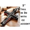 Fashion Jewelry BEST Seller BLACK CROSS CHRISTIAN RELIGIOUS Pendant 20"