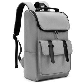 Waterproof Women's Business Backpack Men's Laptop Backpack 15.6 Inch Work School Backpack Girls Teenagers for Leisure University Travel Grey